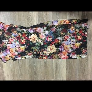 Gorgeous handpainted flower effect dress